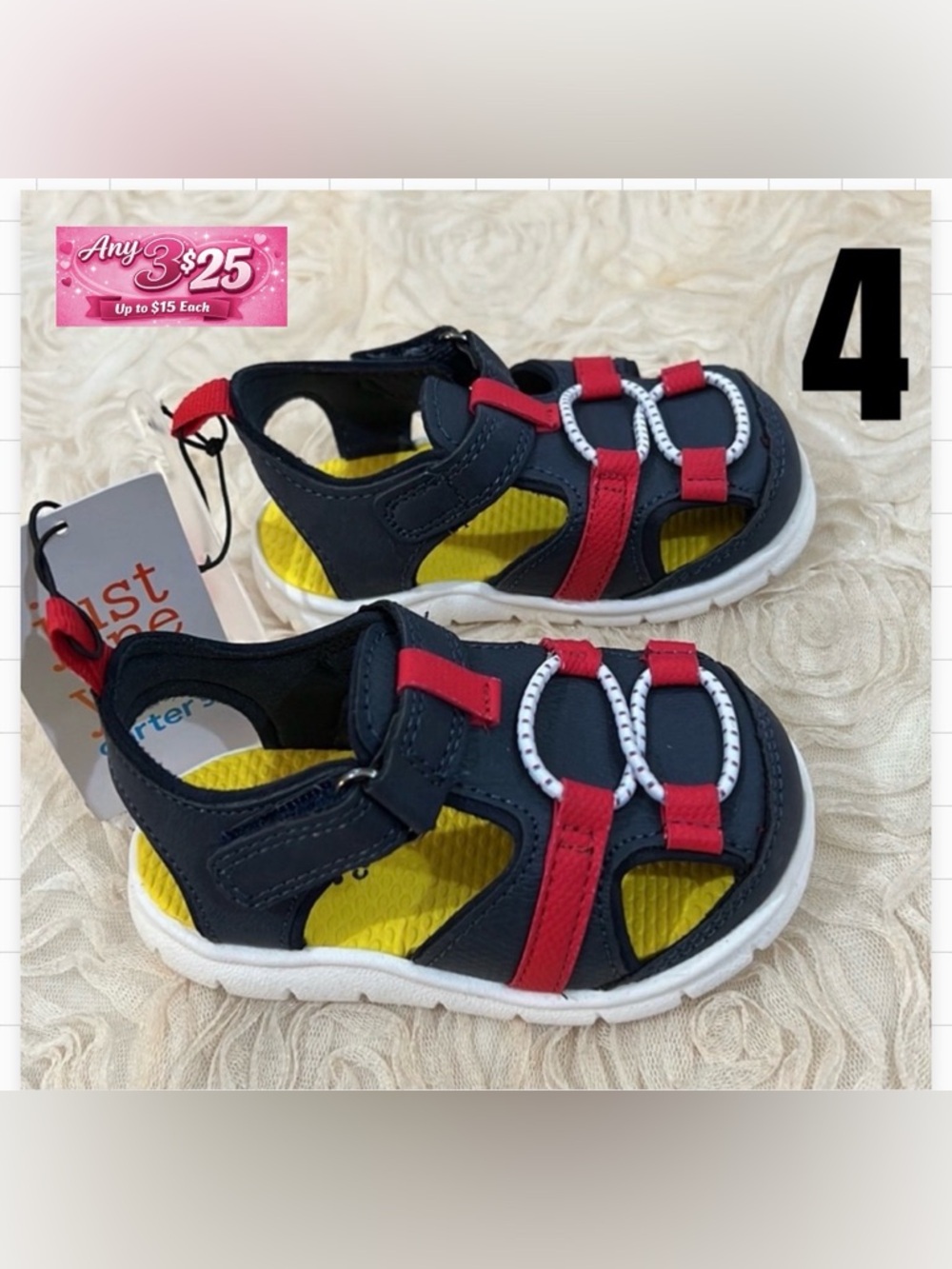 Carter’s Red White & Blue infant 4 sandals